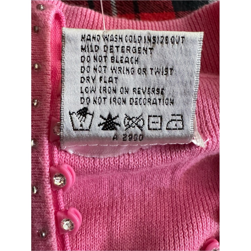 Quacker Factory Pink Rhinestone Zip-Up Cardigan - Picture 6 of 12